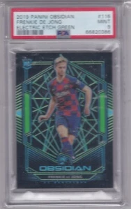 2019-20 Panini Obsidian Frenkie De Jong RC Etch Green Parallel 12/25 PSA 9 - Picture 1 of 2