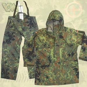 TUTA PIOGGIA ESERCITO FEDERALE GIACCA PANTALONI PROTEZIONE UMIDITÀ COT. MACCHIA PESCA CACCIA - Foto 1 di 4