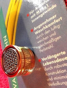 PERLATOR-EINSATZ 24karat vergoldet,WASSERSPARER M24x1 f.Wasserhähne,Küche,Bad,WC - Bild 1 von 5