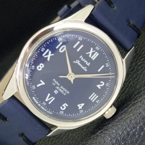 HMT JANATA AUTHENTISCHE INDISCHE HERREN HANDAUFZUG BLAUES ZIFFERBLATT UHR a430070-a - Bild 1 von 9