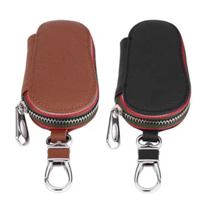 Universal Auto PU Leder Reißverschluss Schlüssel Etui Halter Aufbewahrungstasche Abdeckung - Bild 1 von 12