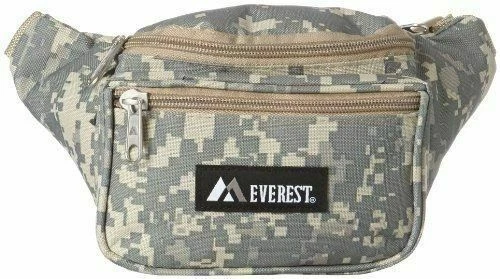 Everest Digital Camo Camouflage Green Khaki Waist Fanny Pack Vacation Unisex