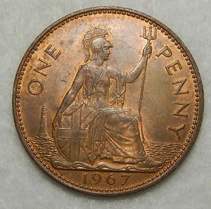 1967 UK Great Britain Penny Coin "Higher Grade" SB5789 - Bild 1 von 2