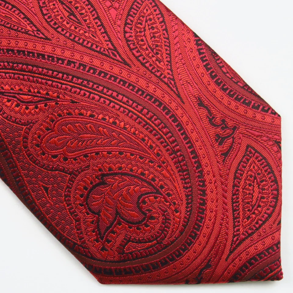 Corbata para hombre Epoint roja negra cachemira microfibra 58x3   Foto 1 de 4