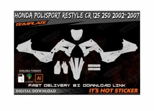 HONDA POLISPORT RESTYLE CR 125 250 2002-2007 vector 1/1 real scale EPS PDF CDR - Picture 1 of 2