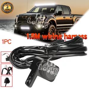 2-Lead Wiring Harness Kit 3Models Dual ON-OFF Switch Relay Fuse LED Work Lights - Foto 1 di 10