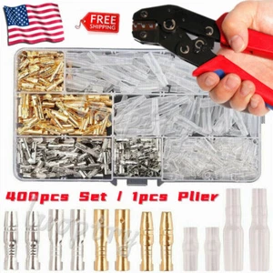 400X Assortment Male Female Bullet Terminals Electrical Wire Crimp Connector Kit - Picture 1 of 15