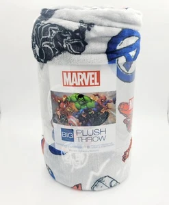 The Big One Marvel Avengers weiche Plüschüberwurfdecke 5' x 6 Fuß - Bild 1 von 6