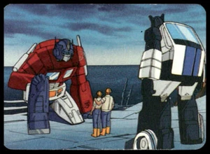 1985 Hasbro Transformers #126 Grateful Earthlings Series 1 Action Card EX-NM - Imagen 1 de 2