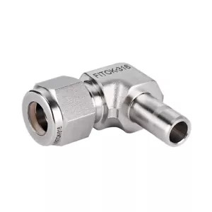 FITOK 1/2 in Tube OD 316 Stainless Steel Tube Adapter Elbow, SS-LR-FL8-FT8 - Picture 1 of 1