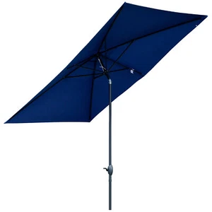 6.6x10ft Market Patio Outdoor Table Umbrella for Deck Pool Beach with Crank Tilt - Picture 1 of 9