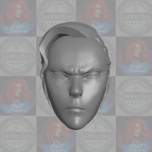 Mizu v4 Blue Eye Samurai custom head for 1:12 1:18 1:10 & 1:6 action figures - Picture 1 of 1