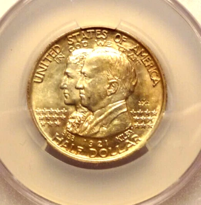 1921 ALABAMA COMMEMORATIVE HALF, UNC. DETAILS, CACG. THE PREMIUM GRADING SERVICE - Image 1 of 3