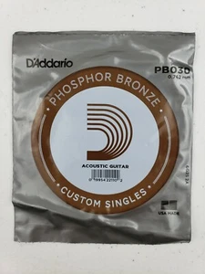 D'Addario PB030 Phosphor Bronze Wound Acoustic Guitar Single String .030" .762mm - Picture 1 of 2