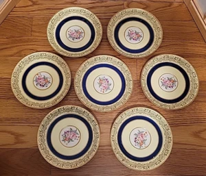 Johnson Bros England Pareek Piatti Set di 7 Anello Blu Floreale Decorativo 5,8" - Foto 1 di 10