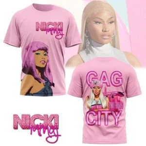 Nicki Minaj GAG City Pink Friday Star Hoodie T-Shirt - Picture 1 of 3