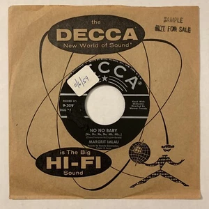 Margrit Imlau No Na Baby Mh Bye Um Bye Vinyl 7 Inch Single Decca Records Promo - Picture 1 of 6