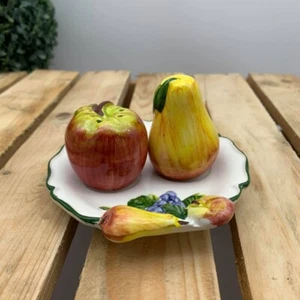 BASSANO KERAMIK SALZ UND PFEFFERSTREUER OBST 3D MOTIV 6CM NEU AUS ITALIEN - Bild 1 von 5