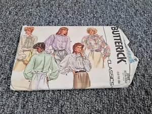 Butterick Schnittmuster 3592 Misses Bluse Top Gr 14 16 18 Vintage 1980er BIENE - Bild 1 von 4