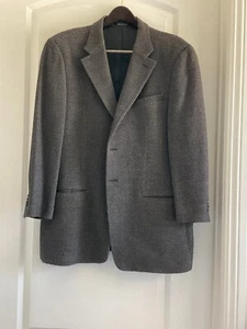 Blazer cabezal de uñas negro y beige para hombre Armani Collectionzioni, talla 44 regular de EE. UU. - Imagen 1 de 7