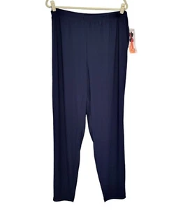 Nouveau pantalon Nina Leonard Miracle femme 1XT bleu marine à enfiler stretch 1 x pantalons hauts - Photo 1/5