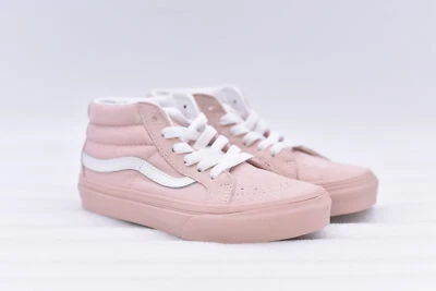 Niños Vans Sk8-Mid Reedición Pastel Mono Zapatos con Cordones Rosa Humo, Talla 1 Foto 1 de 4