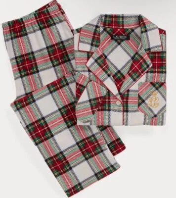 Conjunto de pijama chal a cuadros rojo verde Ralph Lauren talla XL nuevo con etiqueta Foto 1 de 4