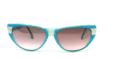 Lunettes de Soleil Femme Âge 80 Vogue Vert Vintage Made IN Italy Plastique Neuf - Photo 1/4