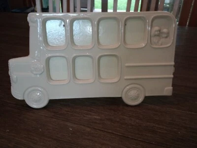 PRECIOSO MARCO DE FOTOS DE PORCELANA LENNOX AUTOBÚS ESCOLAR PRIMARIA Foto 1 de 4