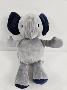 CARTERS Just One You Gris ELEFANTE Orejas Azules Pies 8" 63048 Peluche Lovey 2012 - Imagen 1 de 4