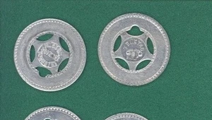 Custom Good Luck Metal Typer Coin Token Birthday Museum Science Industry Teletag - Picture 1 of 3