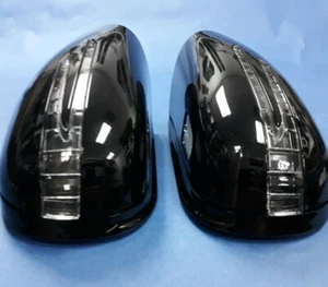 DOS CUBIERTAS ESPEJO LED FLECHA NEGRO PARA 1998-2002 MERCEDES BENZ W215 CLASE CL - Imagen 1 de 9
