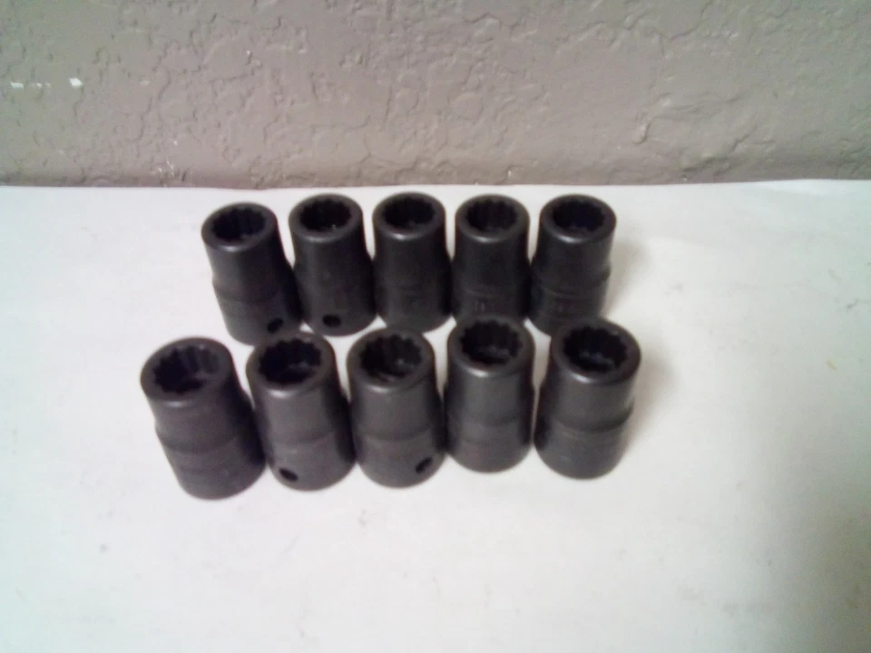 Lot Of 10 New Snap-on Tools 1/2" Drive 1/2" 12PT SHALLOW Impact Sockets IMD160A - Image 1 of 1