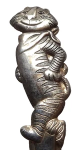 Classic 1965 KELLOGG TONY the TIGER silverplate INTERNATIONAL figural 6" LÖFFEL - Bild 1 von 8