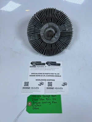 Embrague ventilador refrigeración motor V10 8,0 L Dodge Ram 2500 3500 1994-2002 fabricante de equipos originales Foto 1 de 4