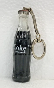 COCA~COLA  3 1/4"  GLASS  BOTTLE  ~~   KEY CHAIN KEYCHAIN - Picture 1 of 7