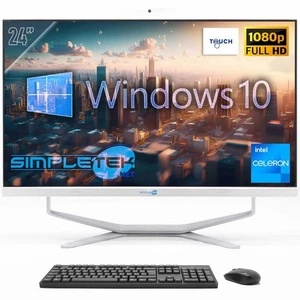 PC All IN One Aio 24 " Touchscreen Windows 10 16gb 960gb G530t Fixed Webcam 2k - Picture 1 of 9