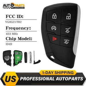 YG0G21TB2 For 2021-2023 Chevy Suburban Tahoe 6 Button Remote Car Key Fob OEM USA - Picture 1 of 11