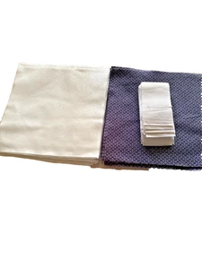vorgeschnittene Stoff Quilt Sets 80 vorgeschnittene 10x10 Quadrate 40 weiß 40 lila Karos weiß - Bild 1 von 7