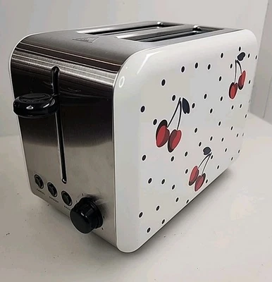 Kate Spade New York Vintage Cherry Dot 2-Slice Toaster Retro NEW - Image 1 of 4