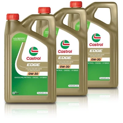 3X 5L = 15L LITRES 0W-30 CASTROL EDGE FLUID TITANIUM HUILE MOTEUR POUR RENAULT - Photo 1/4