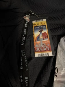 Superbowl XLVI Ticket & Indianapolis Lanyard & Pin Indianapolis 2012 - Picture 1 of 4