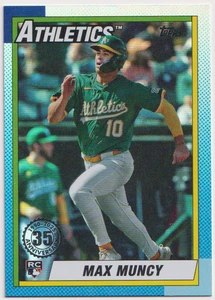 2025 Topps Update 1990 #U90-49 Max Muncy RC Oakland Athletics - Bild 1 von 2