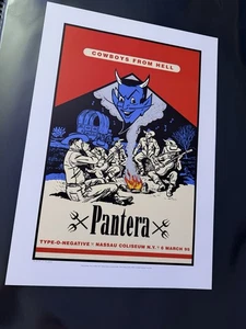 Pantera Limited Print Cowboys From Hell Anselmo Dimebag Poster Rare 1995 NY - Picture 1 of 8