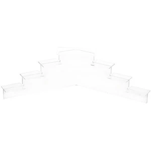 Plymor Clear Acrylic 7-Item Mini Display Stairs, 4.125" H x 14.75" W x 6" D - Picture 1 of 1
