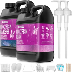 Kit resina epoxica 1 1 gal clara burbujas para moldes arte mezcla fácil 1 a 1 - Imagen 1 de 12
