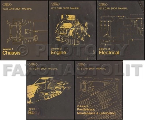 1973 Ford Shop Manual Torino Ranchero Montego T bird Galaxie Mustang Lincoln - Image 1 of 4
