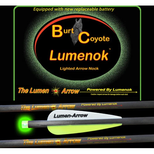 Burt Coyote Lumenok 22" Carbon Bolt Green Flat End 3pk #00313 BECF223G Crossbow - Image 1 of 1