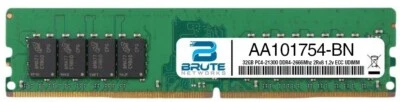 AA101754 - Compatible con Dell 32GB PC4-21300 DDR4-2666Mhz 2Rx8 1.2v ECC UDIMM Foto 1 de 3