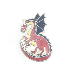 Vintage Enamel Dragon Pin Pinback Button Creations zii - Picture 1 of 4